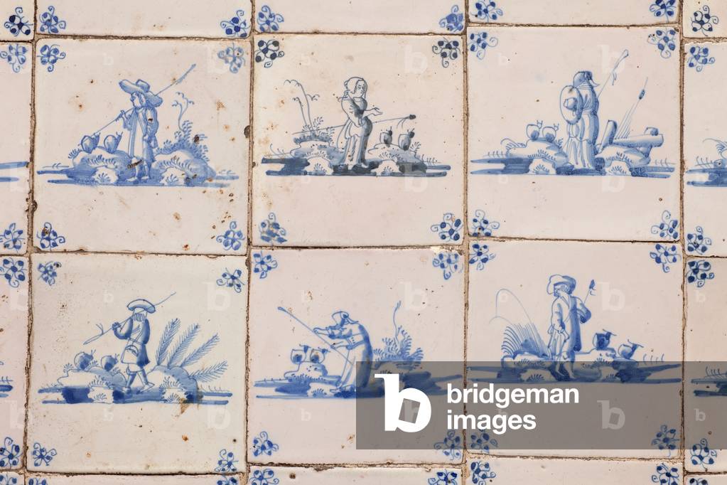 Abbey (Zwartzusterklooster). Interior. The kitchen. Setail. Ceramic tiles. 18th century.