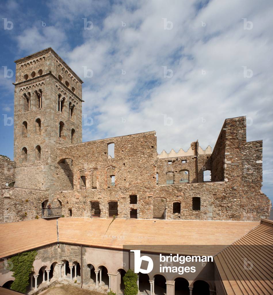 Monastery (Monestir de Sant Pere de Rodes). The cloister. The church. Annex buildings.