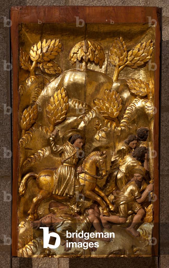 Cathedral. Interior. Altarpiece (Sant Ermengol). Detail. Panel.