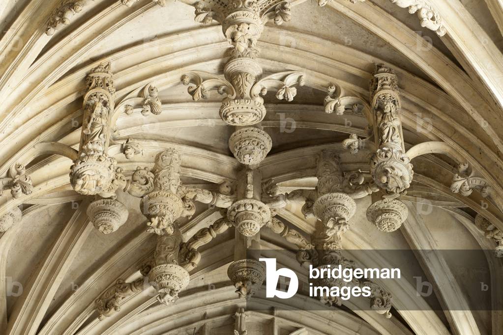 Cathedral (Cathédrale Notre-Dame). Interior. South. A chapel. Detail. The vaults. Gothic.