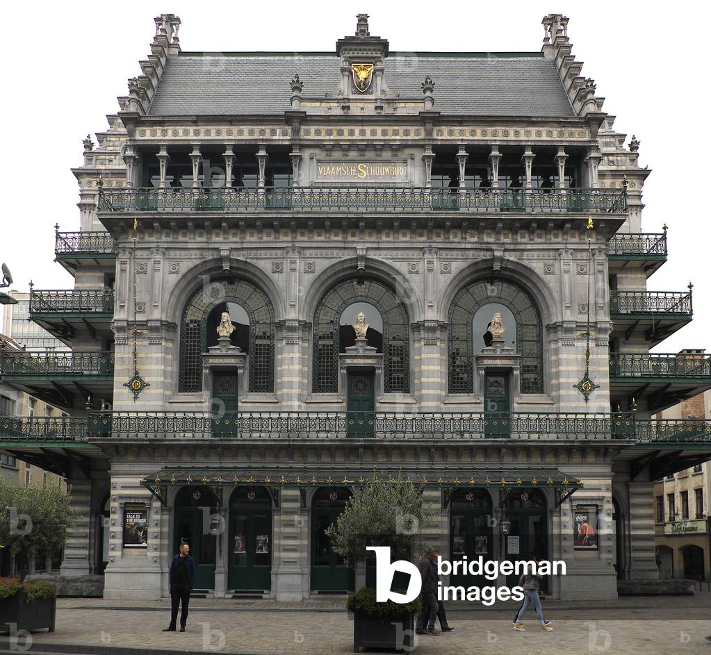 Theatre (Vlaamsche Schouwburg). Exterior. Façade. Eclecticism. 19th century (?).