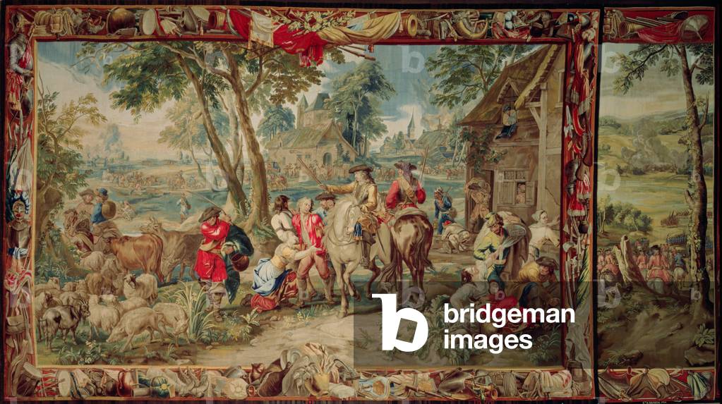 Saccheggio, da 'The Military Science 'serie, Laboratorio di Judocus de Vos, c. 1715-24 (arazzo)