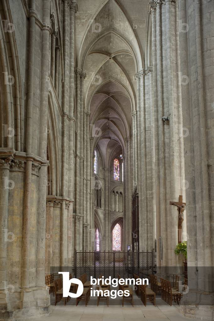 Cathedral (Cathédrale Saint-Étienne). Interior. The ambulatory. North. Gothic. 13th century.