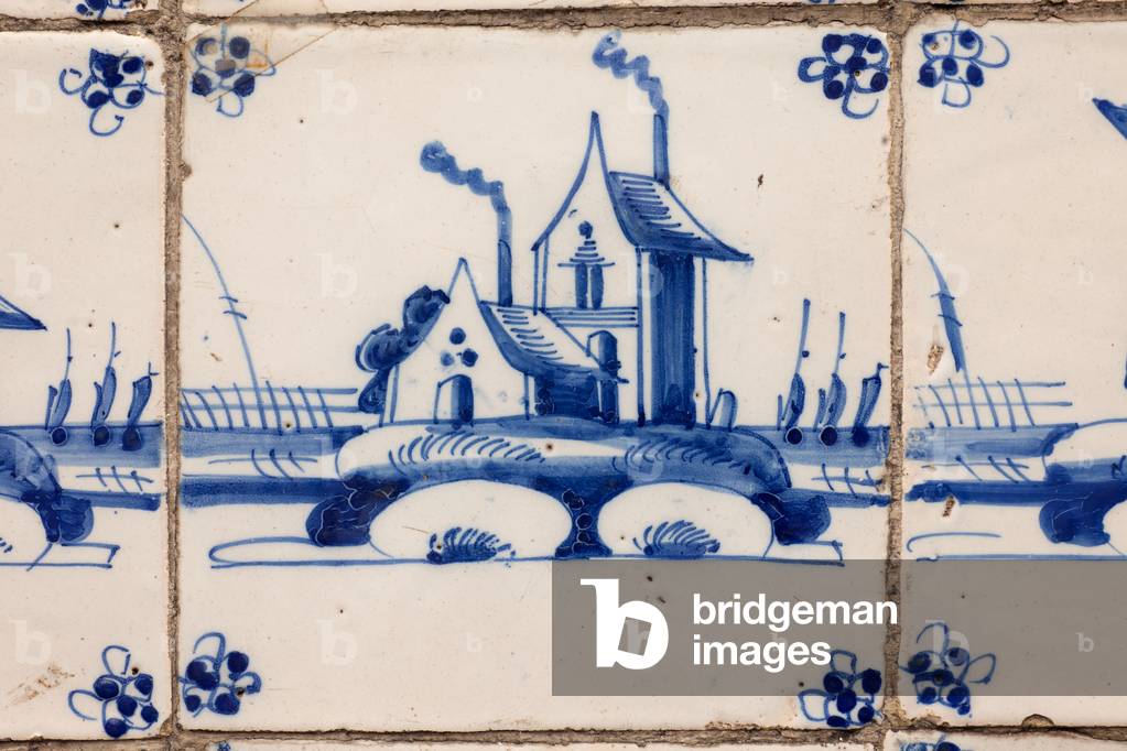 Abbey (Zwartzusterklooster). Interior. The kitchen. Setail. Ceramic tiles. 18th century.