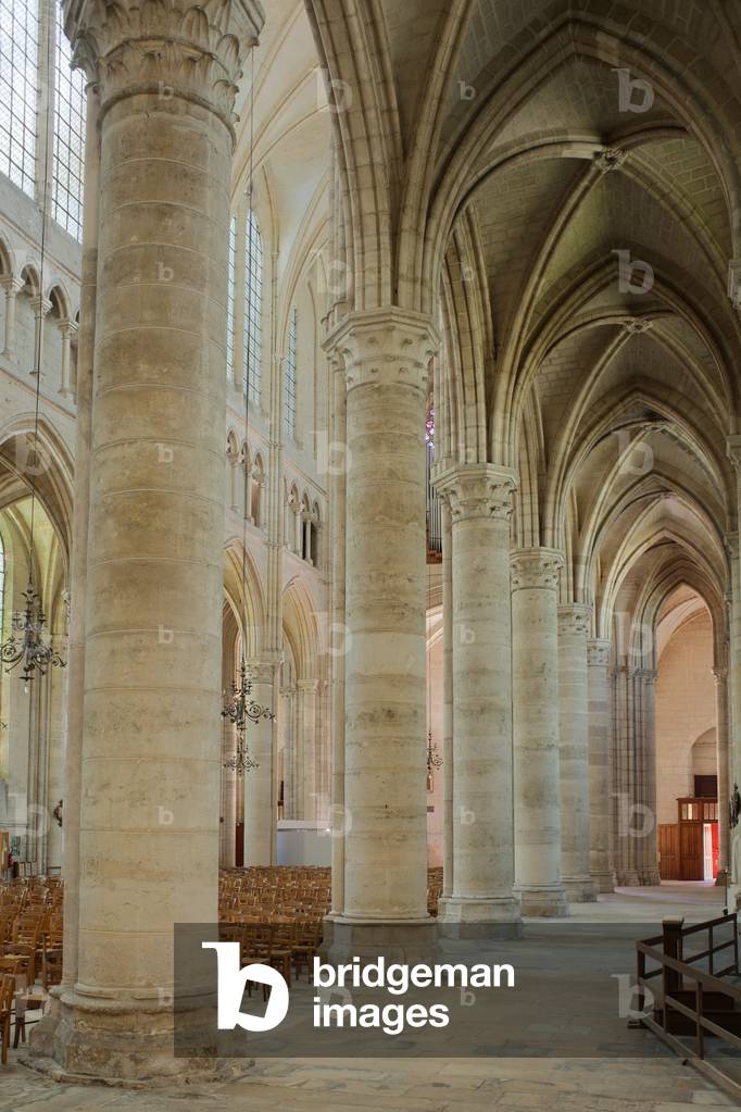Cathedral (Basilique-cathédrale Saint-Gervais-et-Saint-Protais). Interior. The north aisle. 13th century.