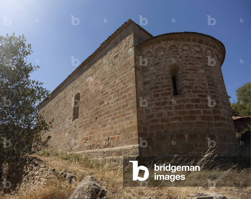 Sanctuary Santuari Santa Maria. The church. The chevet and south façade. 11th - 12th century. Romanesque.