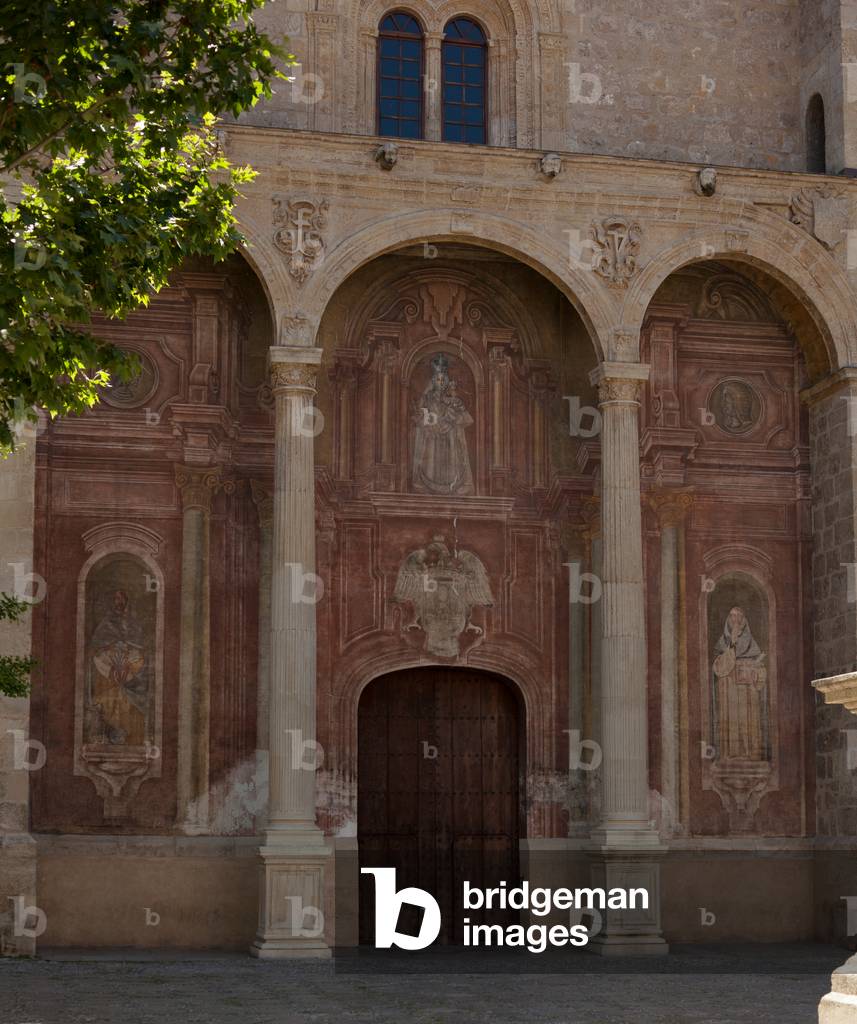 Square (Plaza de Santo Domingo). Church (Santo Domingo). West façade. Detail.
