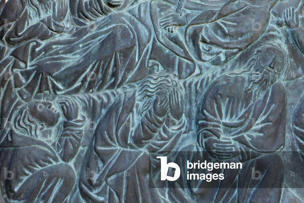 Detail from the church door, Real Monasterio de Santa María, Guadalupe, Extremadura, Cáceres, Spain (photo)