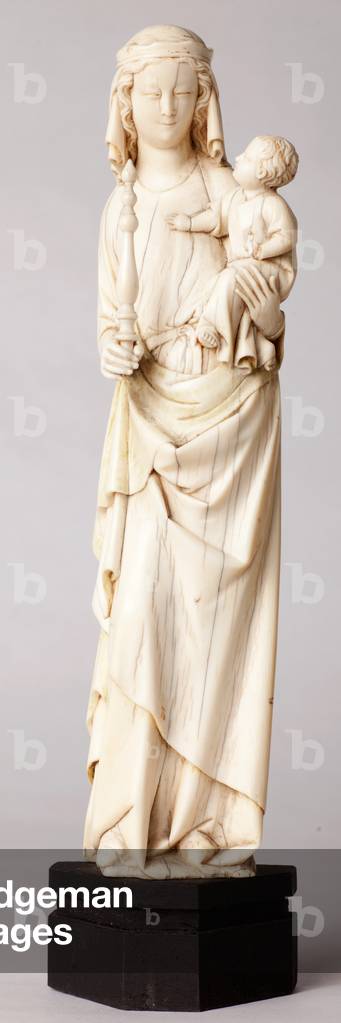 Statue. Madonna and Child. Gift of Mgr Cantineau, dean of the cathedral chapter. Ivory. 13th century.