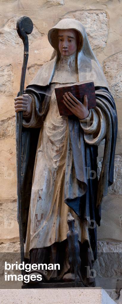 Collegiate church. Statue. Mary announciation. Anonymous. Polychromed wood. 15th century.