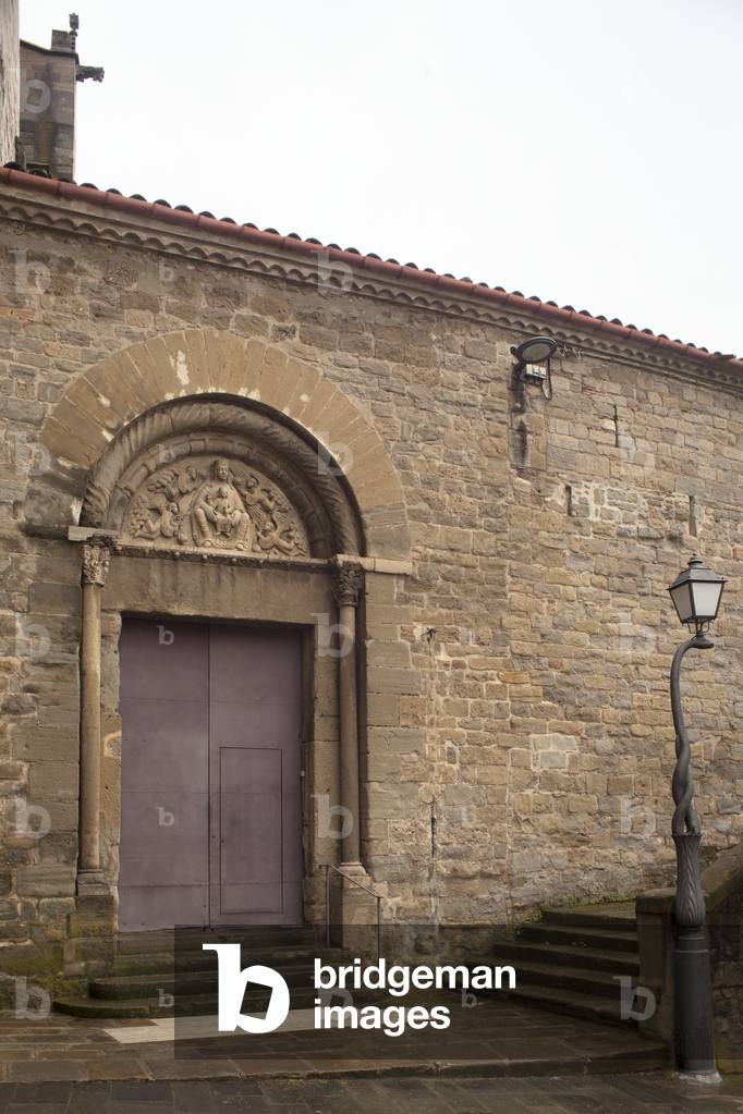 Basilica church (Basílica de la Seu). Exterior. The entrance porch to the cloistre. Romanesque.