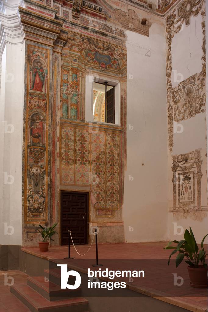 Parish church (Iglesia de San Agustín). Interior. Wall paintings. The crossing, choir, north. Baroque. 17th century.
