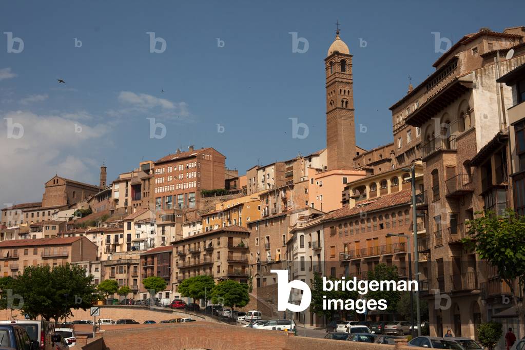 A city view. Church (San Miguel, the tower.