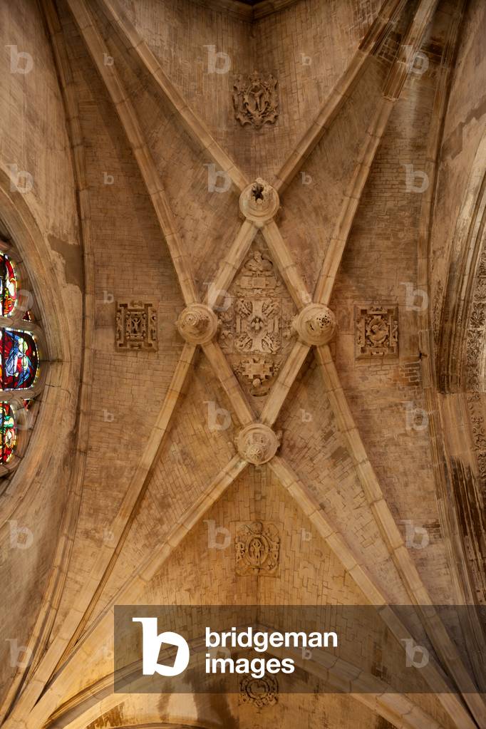 Parish church (L'église Saint-Martin). Interior. South aisle. The vaults.
