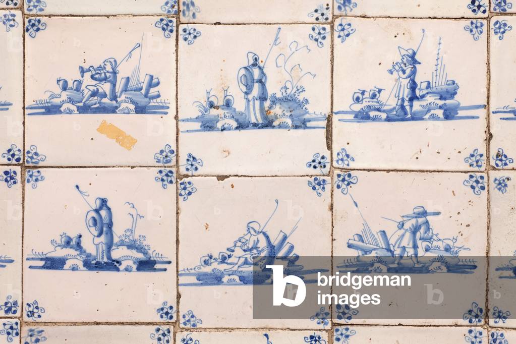 Abbey (Zwartzusterklooster). Interior. The kitchen. Setail. Ceramic tiles. 18th century.