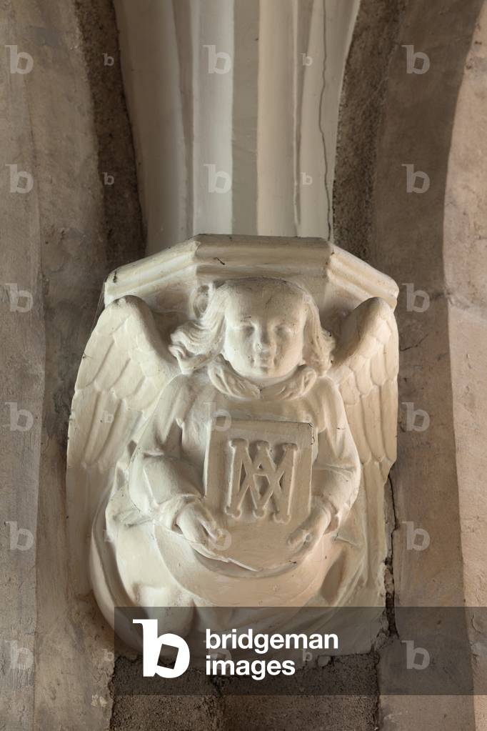Church (Église Saint-Sauveur). Interior. A corbel.