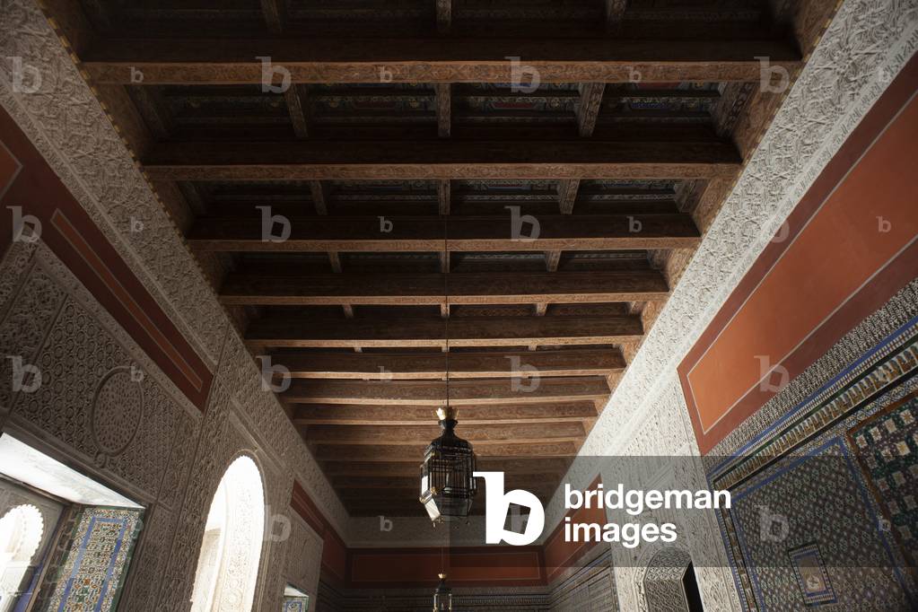 Palace (Casa de Pilatos. Interior. A passage. The wooden ceiling (artesonado).