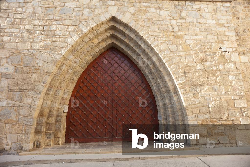 Parish church (Església de Santa Maria). Exterior. South entrance door.