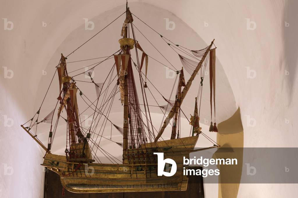 Maquette of a sailing ship.