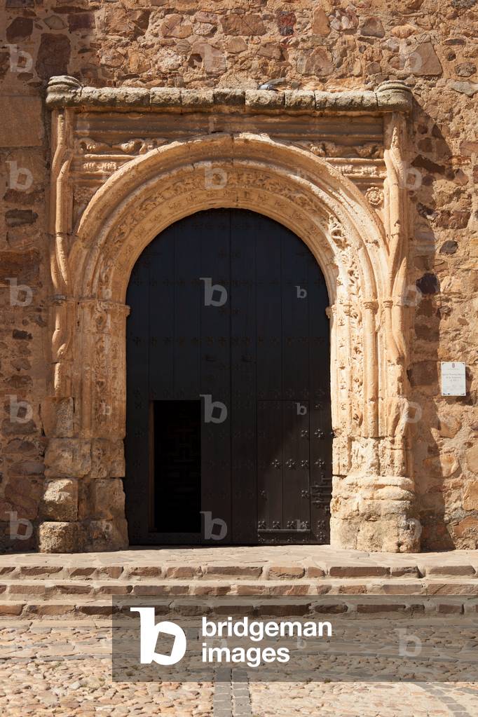 Church (Iglesia Nuestra Señora de la Asunción). Exterior. South. Detail. The portal. 15th century.