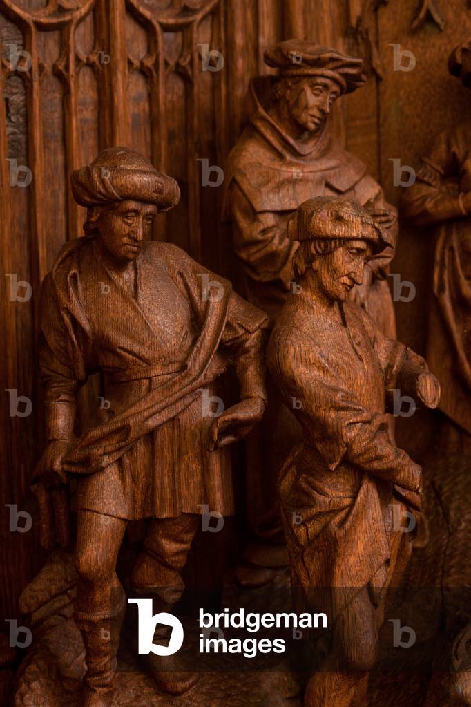 Altarpiece of Saint John the Baptist, Hemelveerdegem, Belgium, 1520 ( oak carved sculpture)