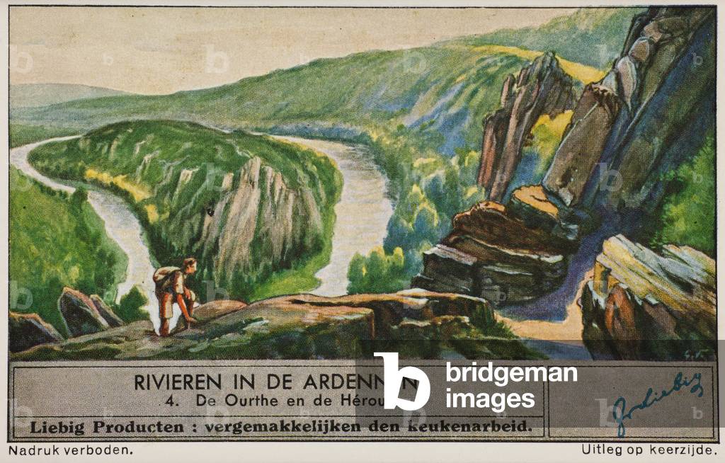 Rivers in the belgian Ardennes, no 4, the rivers Ourthe and Hérou. 1939.