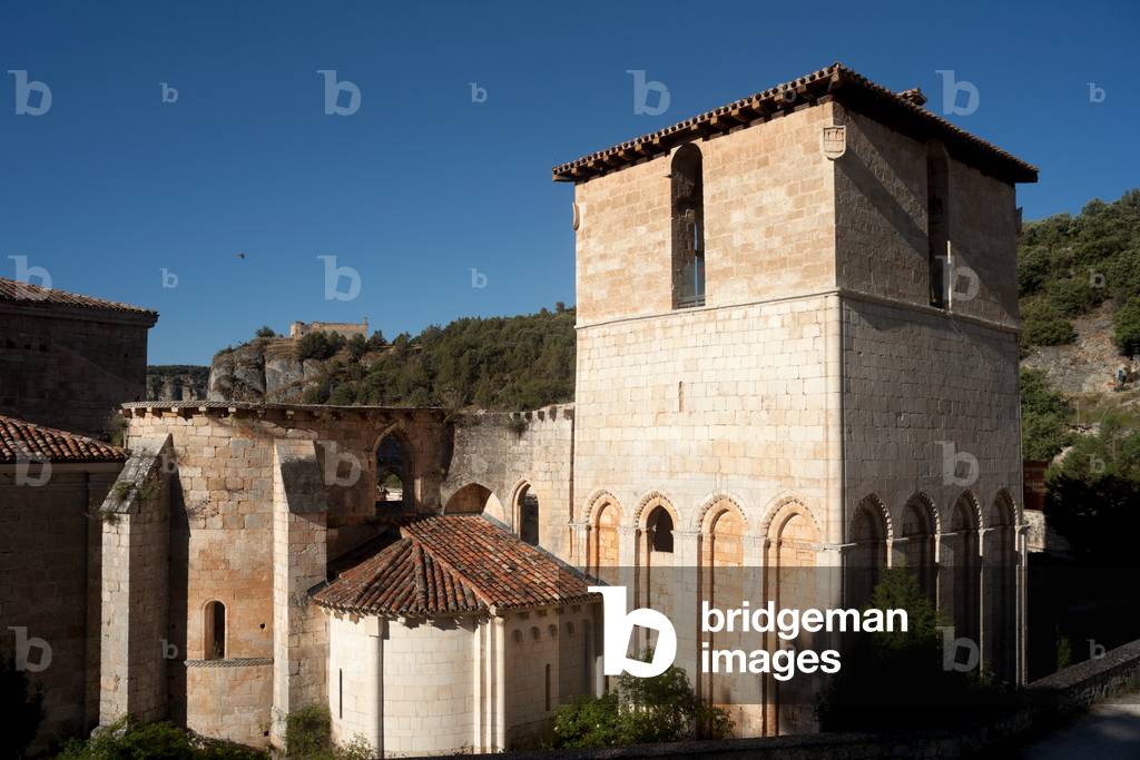 Monastery (Monasterio de San Pedro de Arlanza). The Church. The tower and the chevet. Ruins. Gothic.