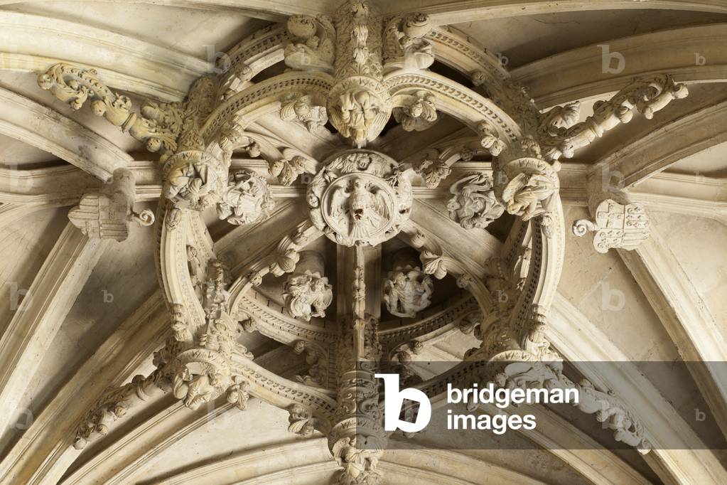 Cathedral (Cathédrale Notre-Dame). Interior. South. A chapel. Detail. The vaults. Gothic.