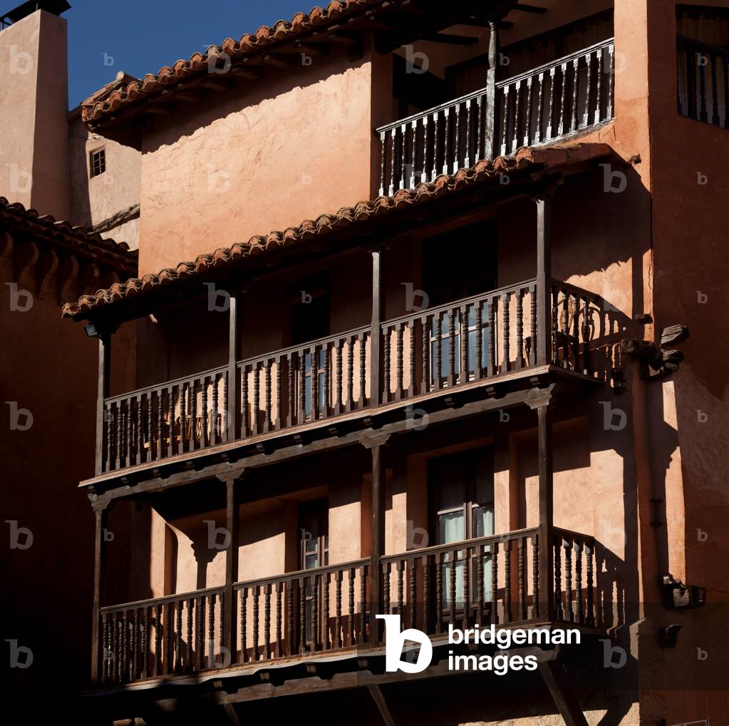 The main square (Plaza Mayor). Detail of a house.