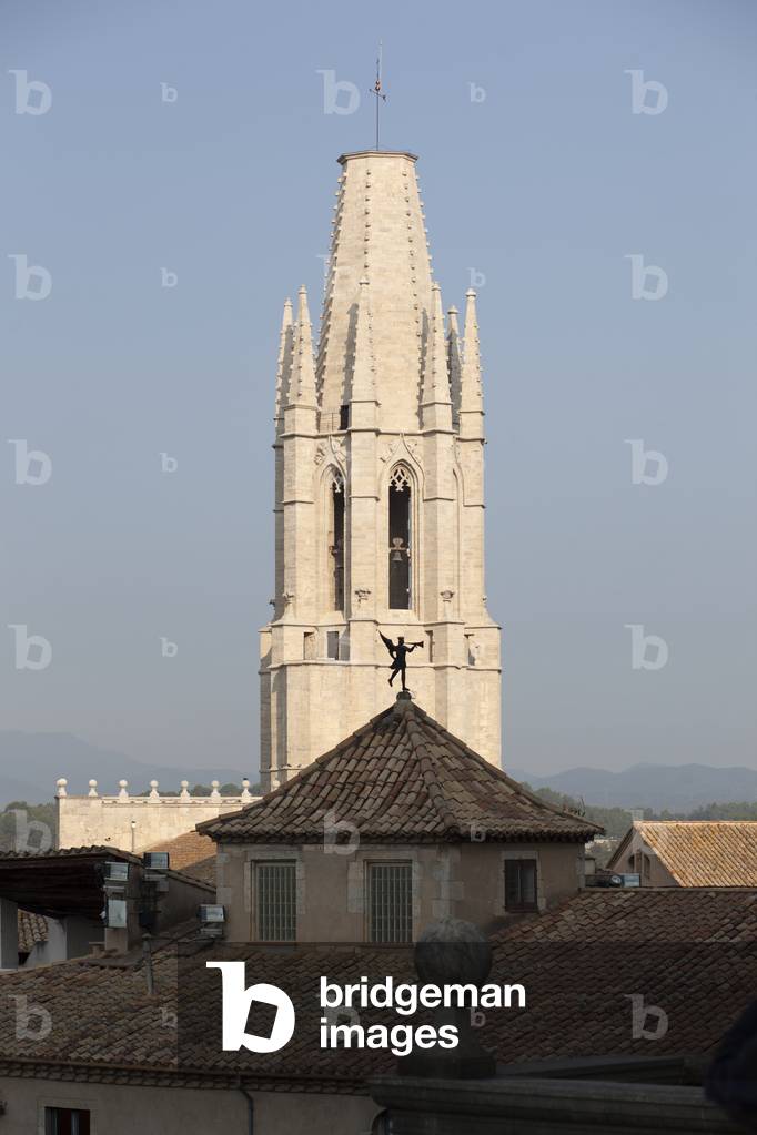 Church (Església Sant Feliu). Exterior. The tower.