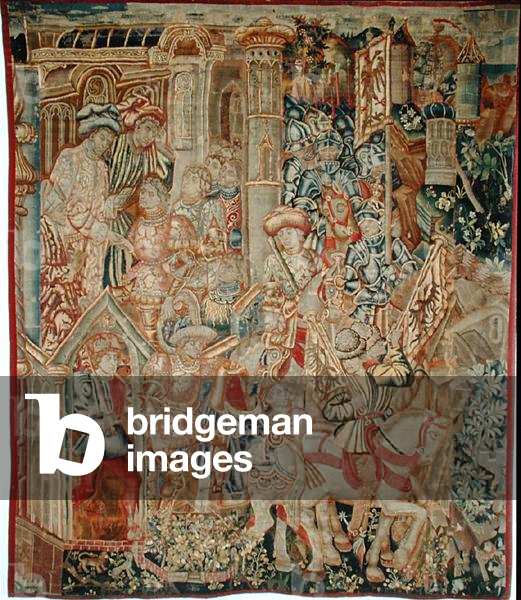 Emperor Titus Vespasian (AD 9-79) Ordering his Son, Titus (AD 38-91), to Return to Jerusalem (tapestry)