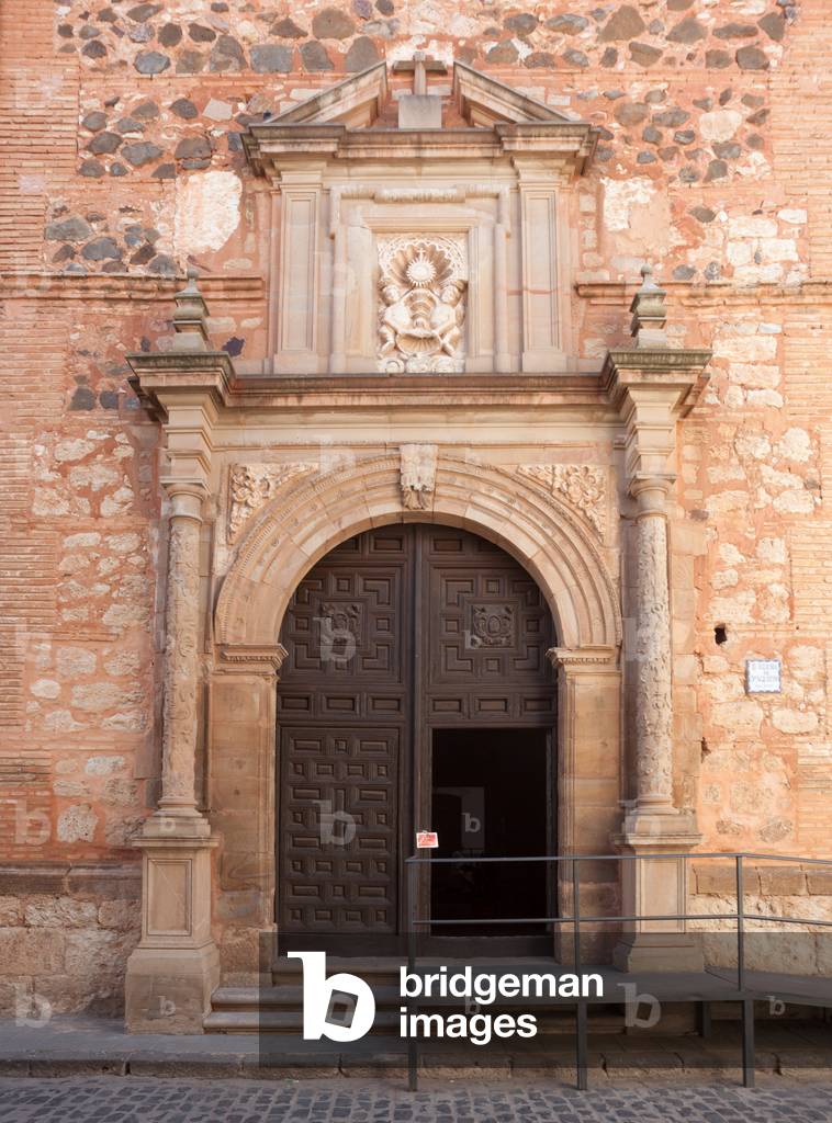 Parish church (Iglesia de San Agustín). Exterior. West façade. Entrance porch.