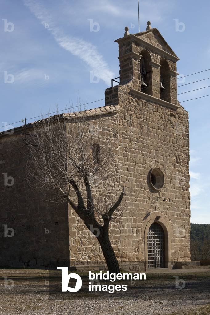 Parish church (Sant Andreu de Clará). West façade.
