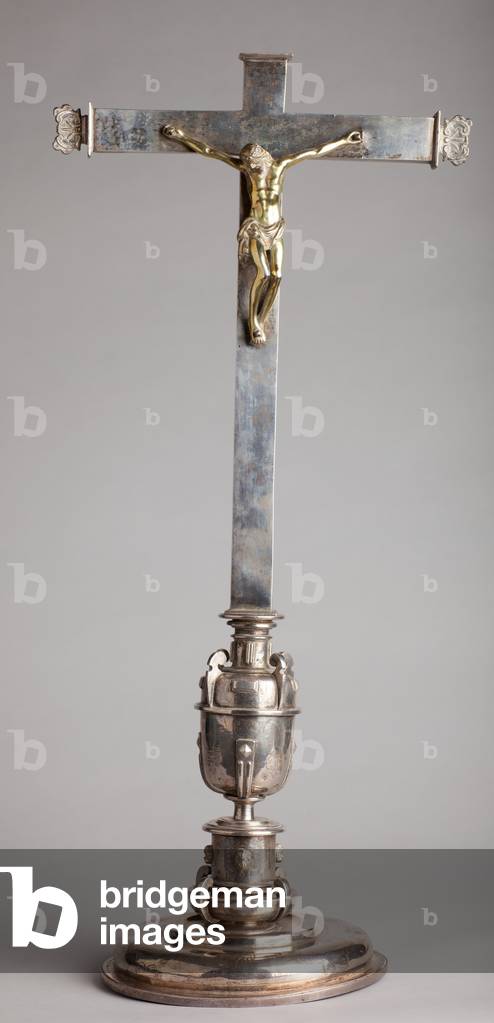 Parish museum. Crucifix. Silversmithing, gilt silver. 2nd half 17th century.