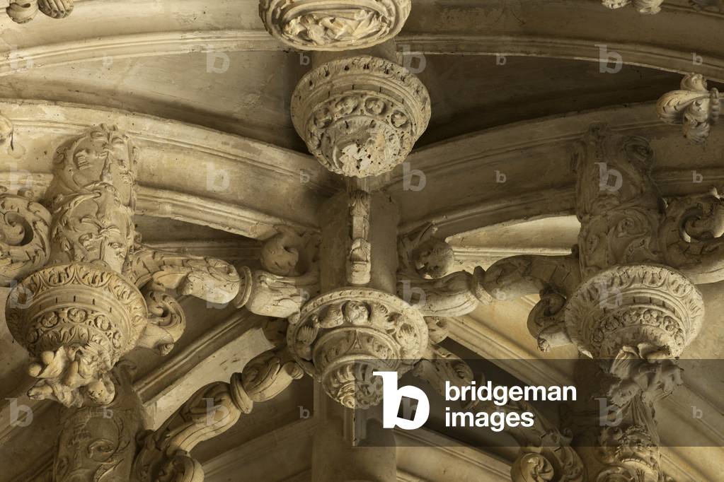 Cathedral (Cathédrale Notre-Dame). Interior. South. A chapel. Detail. The vaults. Gothic.