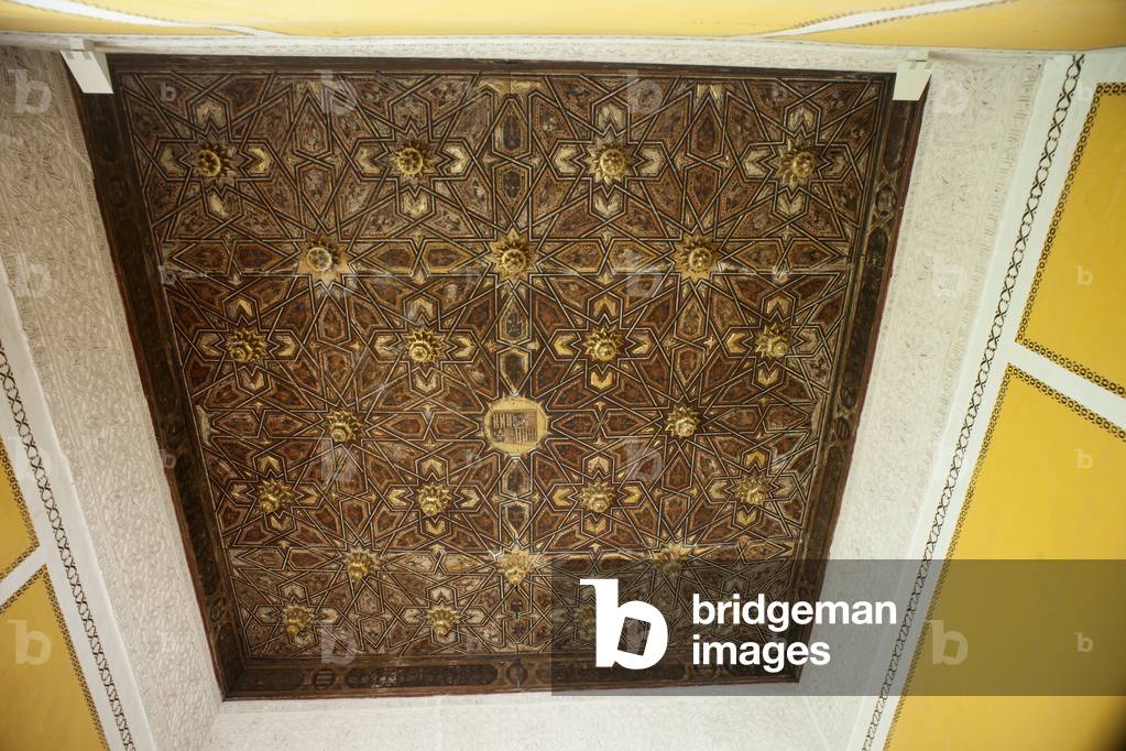 Palace (Casa de Pilatos. Interior. A wooden ceiling (artesonado).