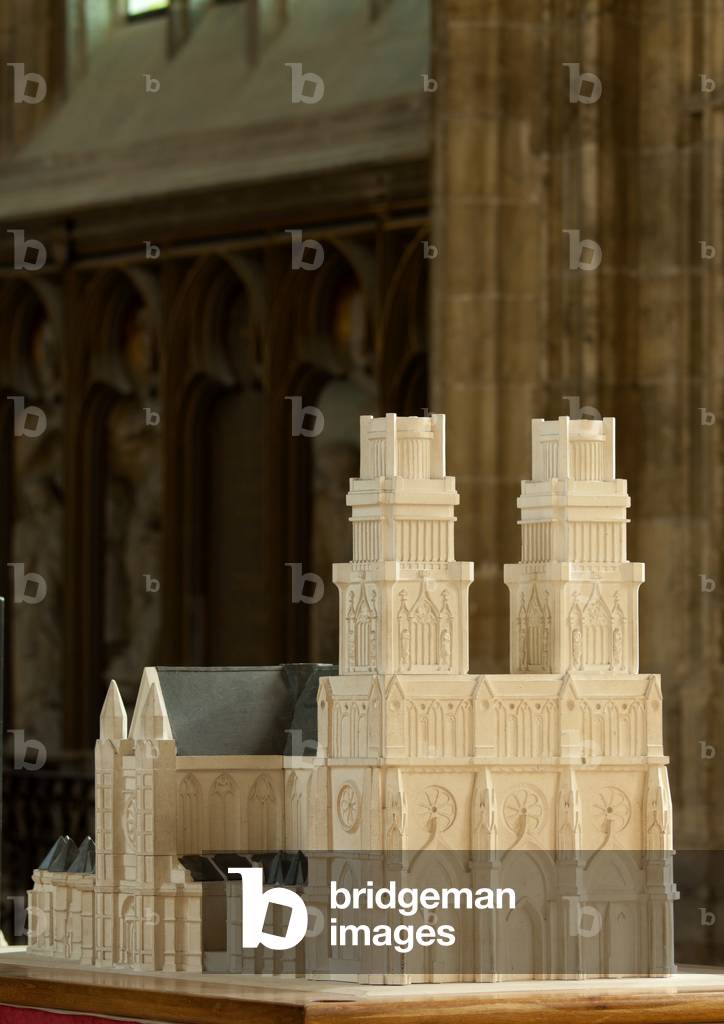 Cathedral (Cathédrale Sainte-Croix). Interior. Model of the cathedral.