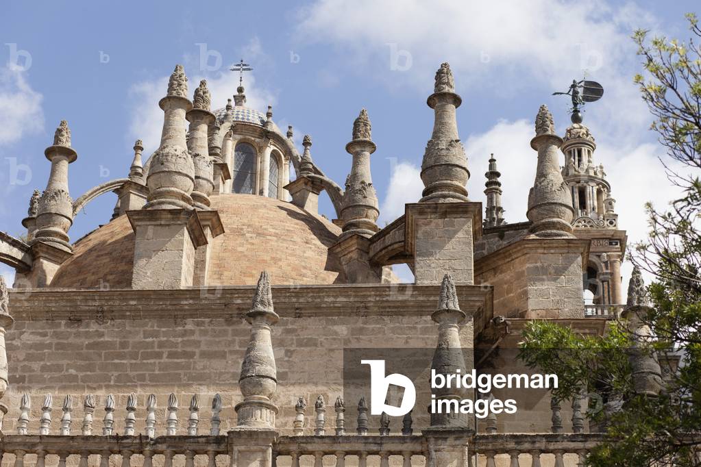 The cathedral. Exterior. South. Sacristy. Detail of the roofs.