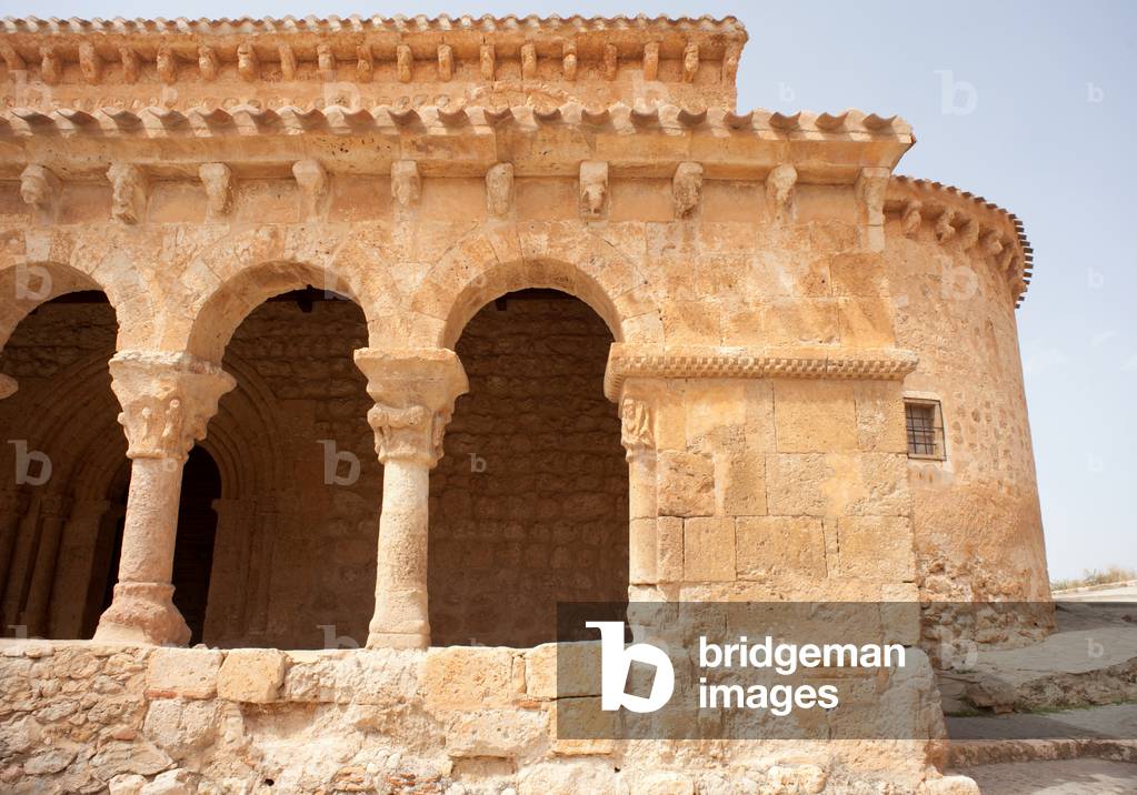 Church (Iglesia de San Miguel). Exterior. The portico. Romanesque.