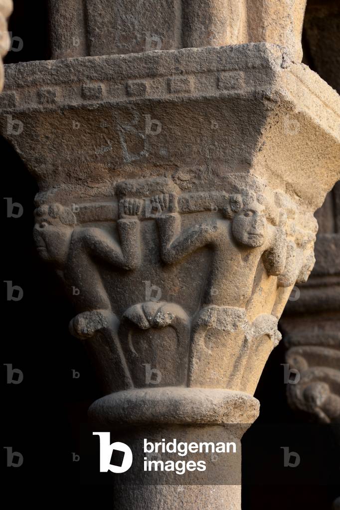 Cathedral. The cloister. A capital. Romanesque. 12th century.