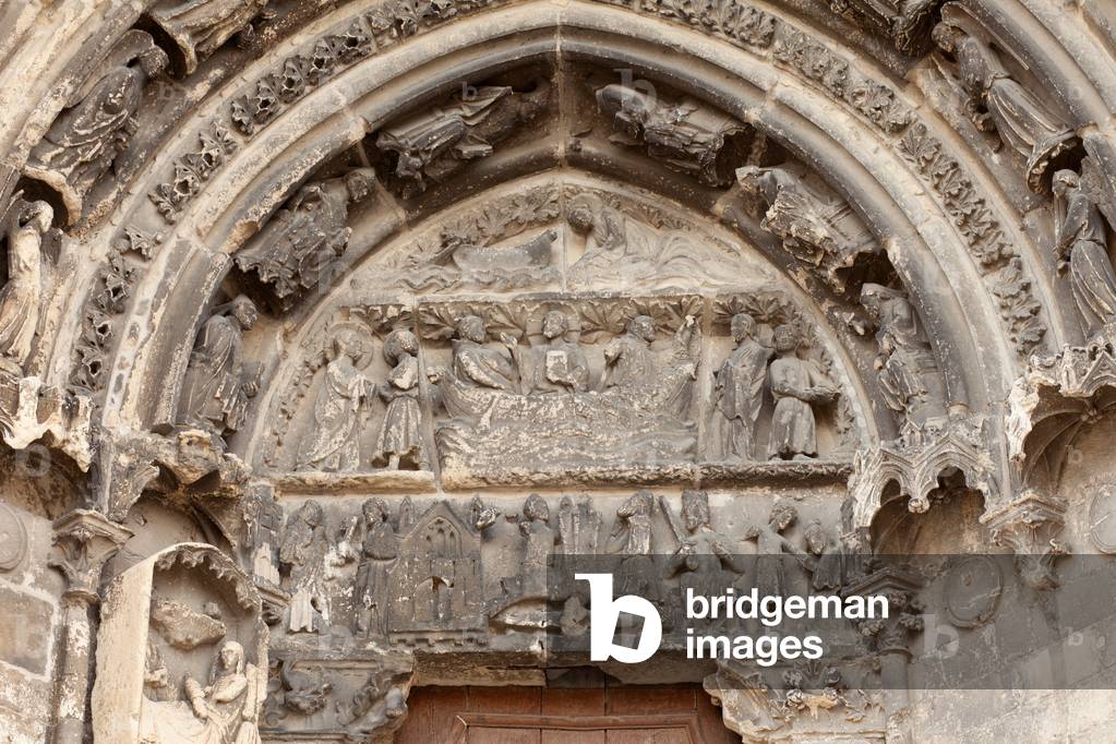 Cathedral (Cathédrale Saint-Jean-Baptiste). Exterior. West façade. Left porch.