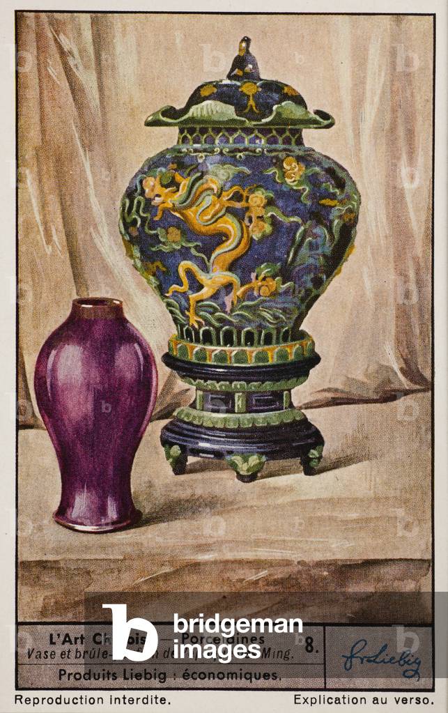 Liebig Chromos. Trade card. Series 1350B, Chinese art, no 2. 1937.