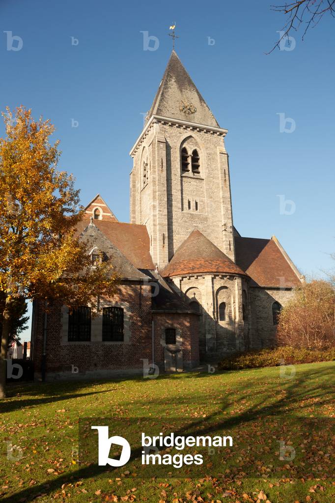 Parish church (Parochiekerk van St.-Dionysius en St.-Genesius Sint-Denijs). Exterior. East.