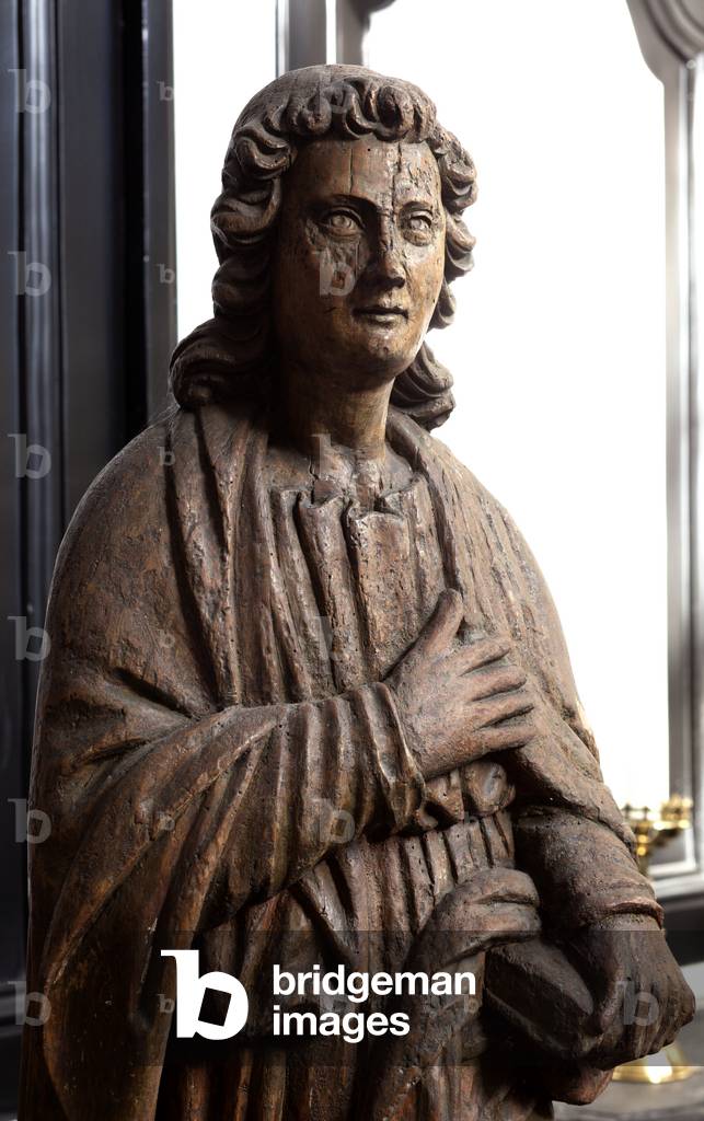 Parish church (Rozebeke, O.L.Vr. Bezoekingkerk). Interior. A Calvary. Detail. Saint John.