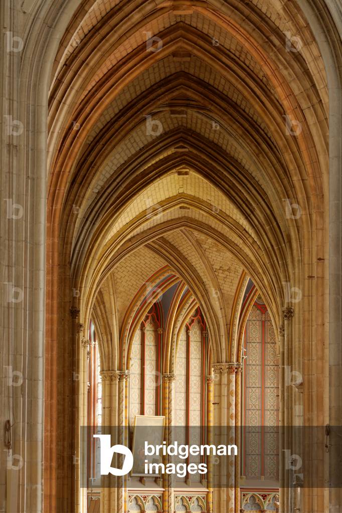 Cathedral (Cathédrale Sainte-Croix). Interior. The south ambulatory. Upperparts. Gothic. Reconstruction 17th - 19th century.