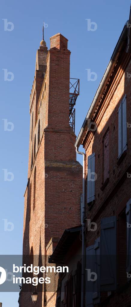 The church. Exterior. The brick façade.