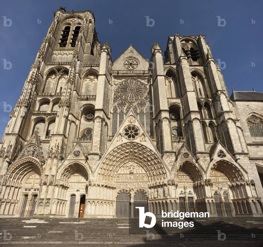 Cathedral (Cathédrale Saint-Étienne). Exterior. West façade. Gothic. 1192 - 1324.