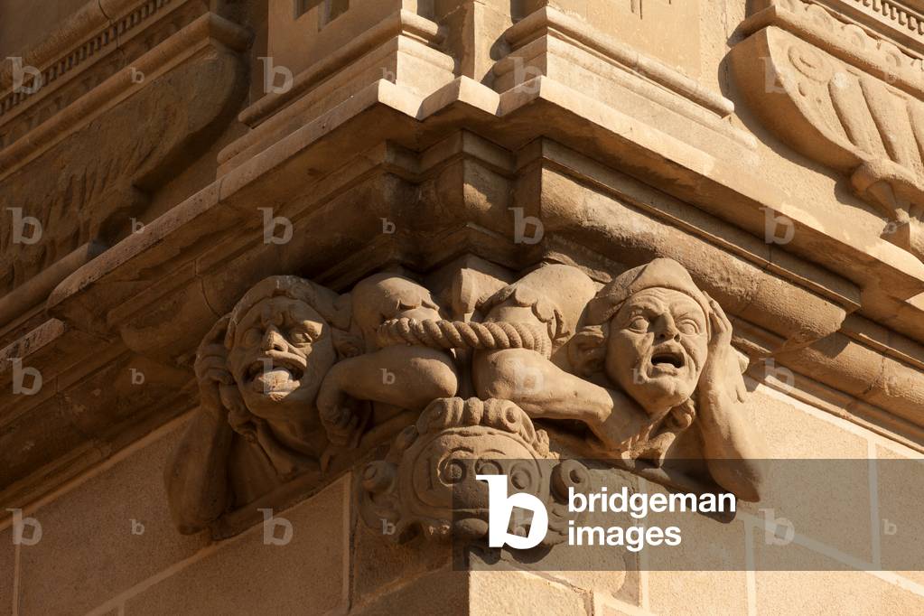 Sanctuary (Cova de Sant Ignasi). The church. Exterior. south façade. Detail. A corbel. Baroque. 18th century.