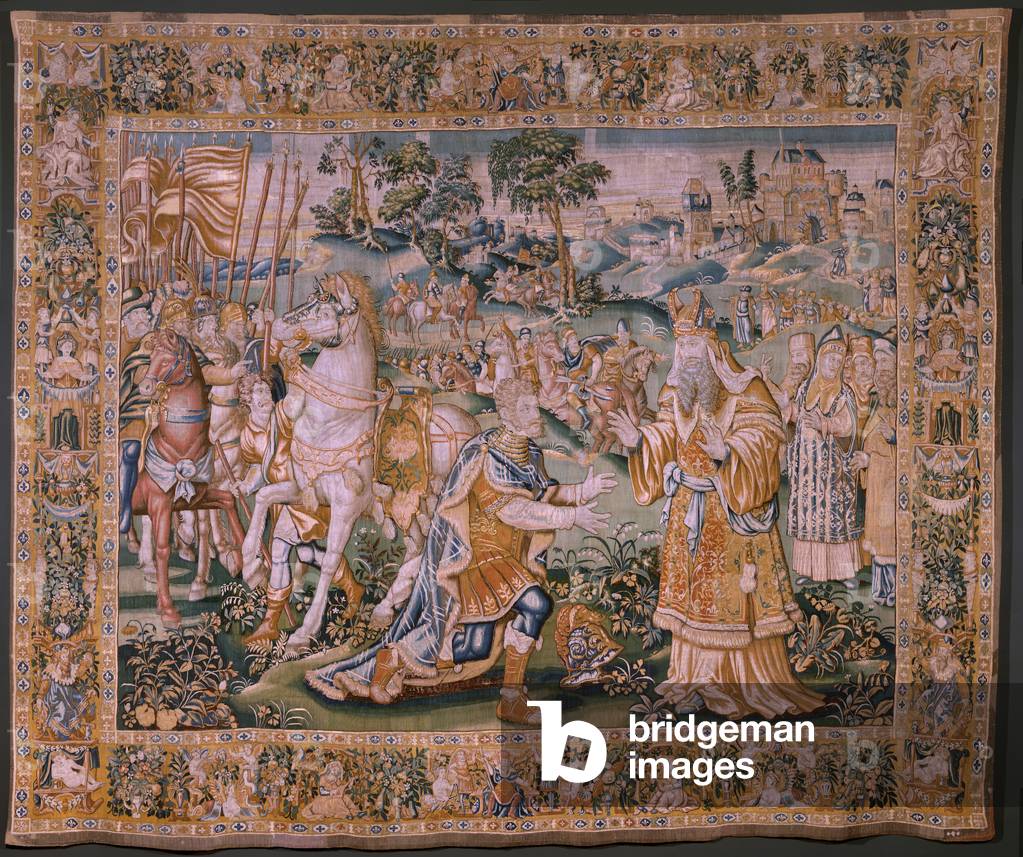 Alexander before Iaddo the high priest, c.1600 (tapestry)