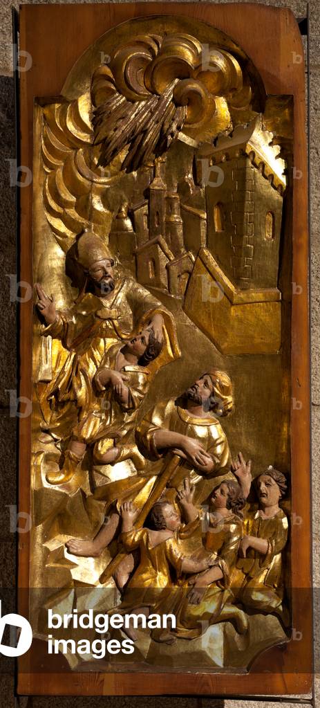 Cathedral. Interior. Altarpiece (Sant Ermengol). Detail. Panel.